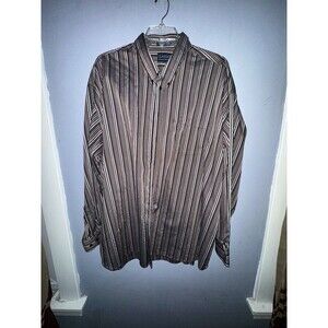 Falcon Bay Men’s 4XLT Button Down Shirt Modern Office Casual Stripes Classiccore